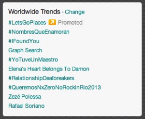 Graph Search Trending on Twitter